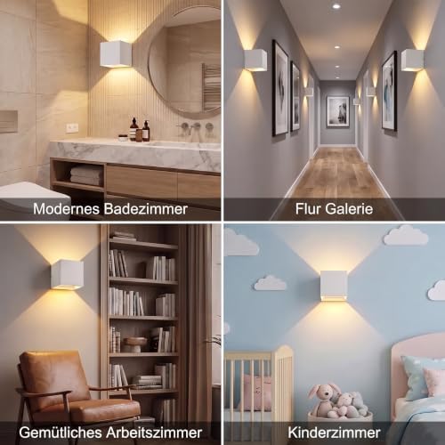 2 Pack Motion Sensor Wall Sconces, 12W 6000mAh Rechargeable Indoor LED Wall - Image 3