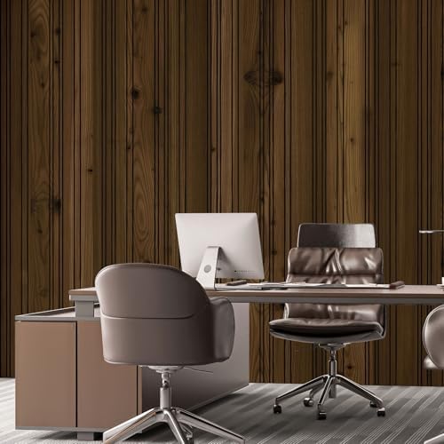 Art3d 104 x 12 in Wood Grain Wainscoting Wall Panel, Natural Walnut - Image 3