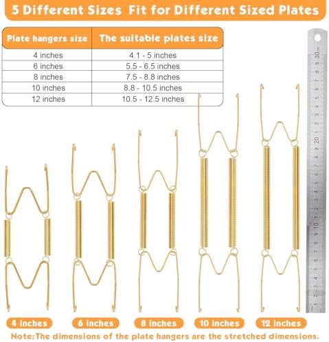 24 pcs Plate Hangers for The Wall, 4/6/8/10/12 Inch Invisible Decorative Wall - Image 2