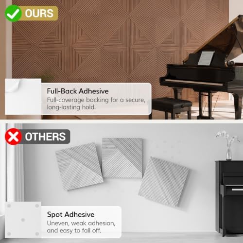 TONOR 16 Pack Acoustic Panels Peel and Stick, 23.6''x23.6''-62 sq.ft. - Image 6