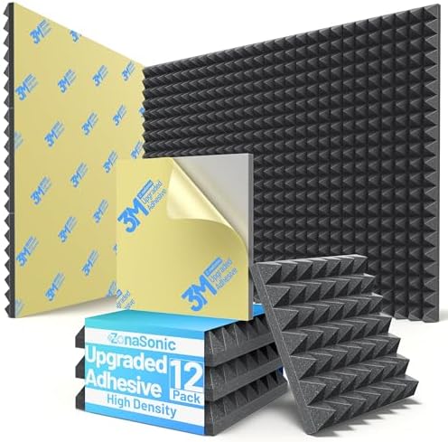 12 Pack Sound Proof Foam Panels by Unknown