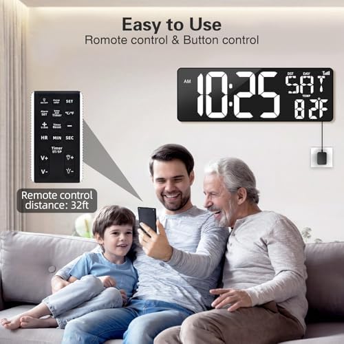 XREXS 16.5 in Large Display Wall Clock - Image 4