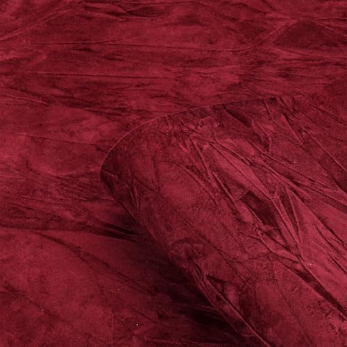 Red Velvet Wallpaper Stick and Peel Soft Velvet Contact Paper by Skyblur