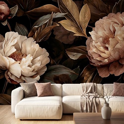 Toolhom-Floral Mural Wallpaper Peel and Stick Large Peony Flower - Image 3