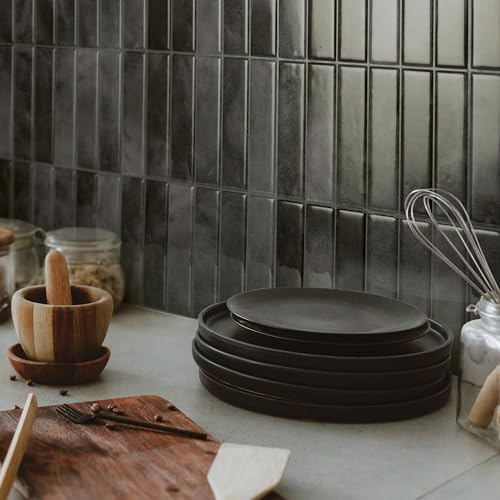 Smart Tiles Peel and Stick backsplash, Stacked Graphite Black - Image 2