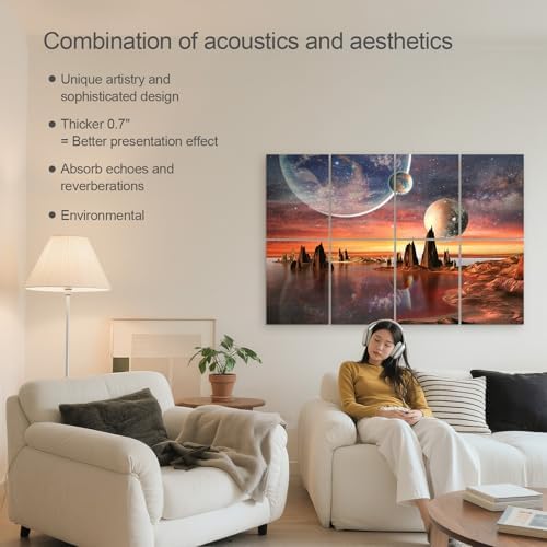 UMIACOUSTICS 8 Pcs 0.7Inch Thick Art Acoustic Panels Twice Thicker to other - Image 5
