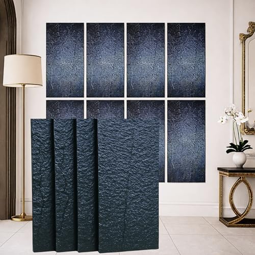 Walls of Luxury 3D Faux Stone Wall Panels, Dark Gray, 3D Wall Paneling PU Faux by Unknown