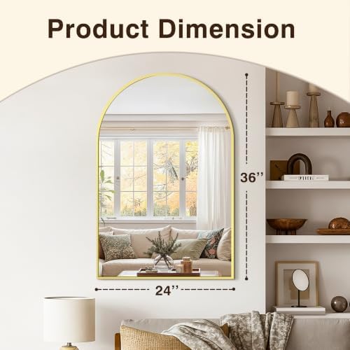 Arched Bathroom Vanity Mirror for Over Sink - Image 2
