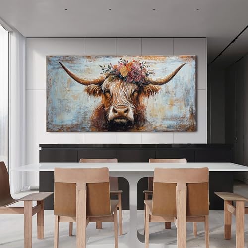 Canvas Wall Art Decor Canvas Art Wall Decor Highland Cow Wall Art Prints Wall - Image 5