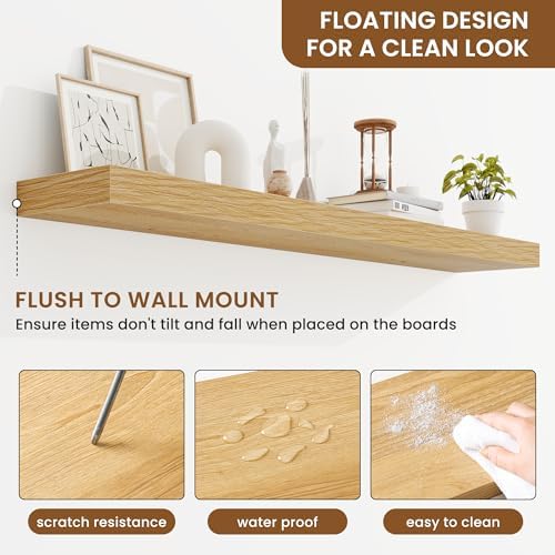 Floating Shelves for Wall, Wall Mounted Wood Shelves - Image 5
