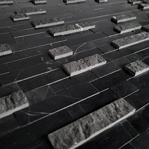 SUNWINGS 5-Sheet Peel and Stick Mosaic Natural 3D Stone Self Adhesive Marble - Image 5