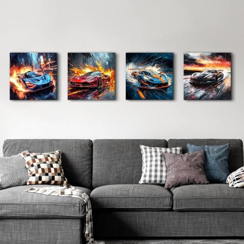 Abstract Lamborghini Car Wall Art Cool Sports Car Pictures Wall Decor - Image 3