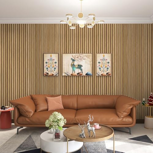 WaveSpace 3D Wood Slat Wall Panels Peel and Stick, 12.9 sq ft - Image 3