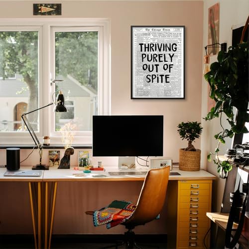 Black And White Newspaper Poster Fashion Fun Motivational Quote Wall Art - Image 4