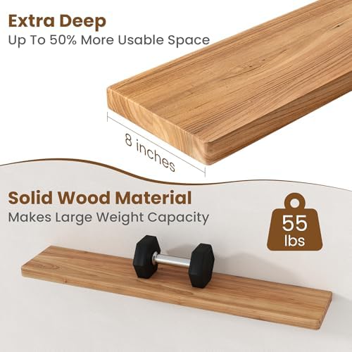 Floating Shelves for Wall, Round Edge Wall Shelves - Image 5