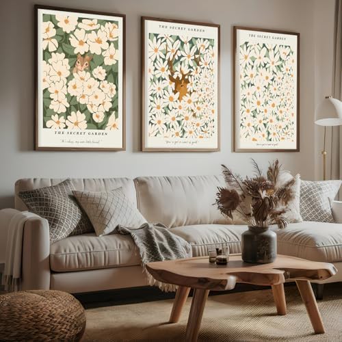 Secret Garden Wall Art Set of 3 Wildflower Poster 12x16 Inch Unframed - Image 5