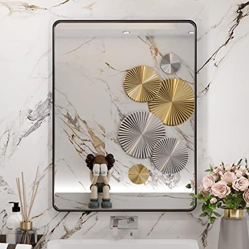 WEER Black Bathroom Vanity Mirror 24X32 Inch - Image 2