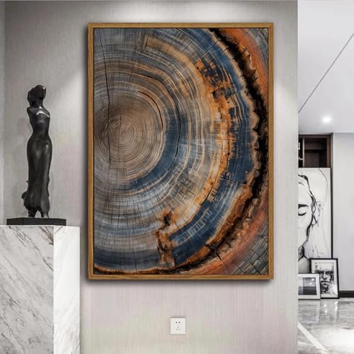 Tree Ring Wall Art Framed, Modern Nature Decor - Image 3