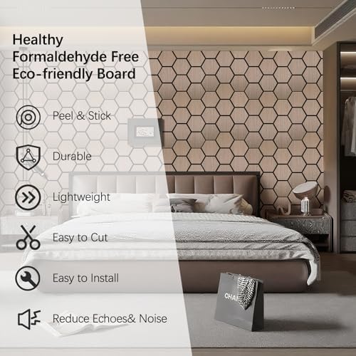 Hexagon Acoustic Wall Panels, Self-Adhesive Sound Absorbing Wall Panel by ARMURO - Image 4