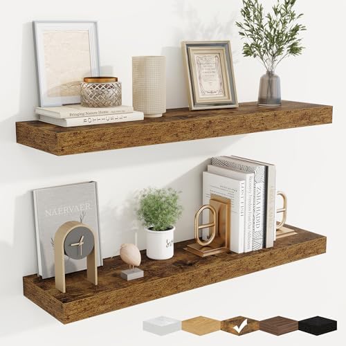 Floating Shelves for Wall, Wall Mounted Wood Shelves by Fuqing