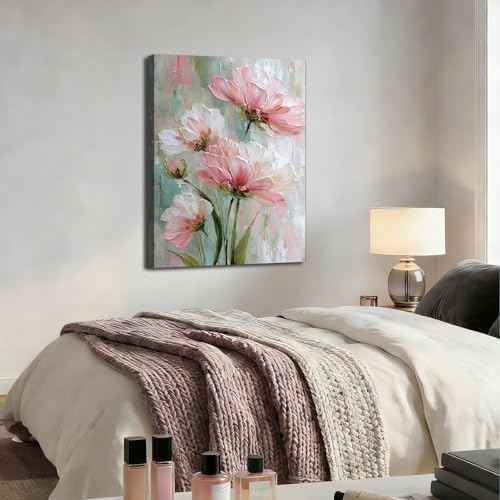 Ship Next Day Pink Floral Wall Art Canvas Prints Abstract Flower Pictures - Image 5