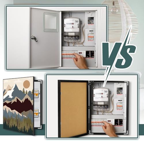 CroBlissful 19.7 x 27.6 Inches Breaker Box Decorative Cover Electric Meter Box - Image 3