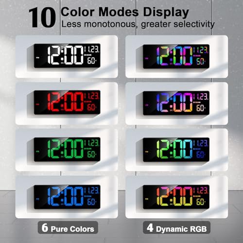 16" Bluetooth Digital Wall Clock - Image 4