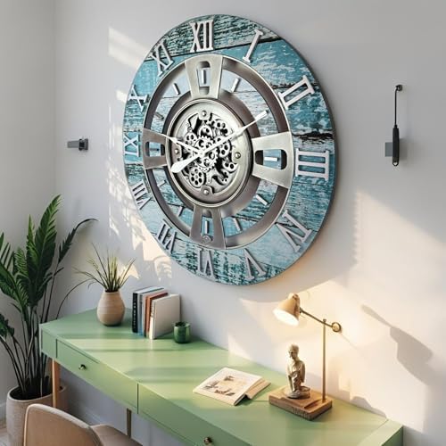 ImprovingLife The Gears Clock Real Moving Gear Wall Clock England Line) - Image 5