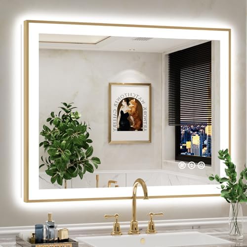 40x32 LED Bathroom Mirror with Lights by YEELAIT