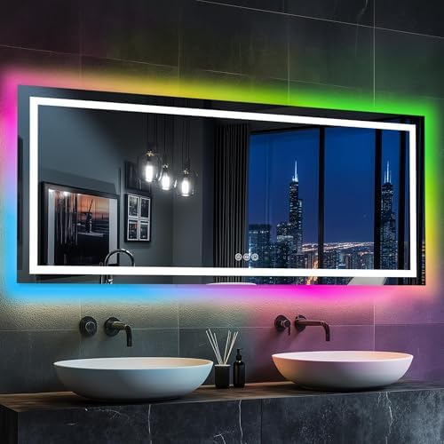 Antok 60x28 LED Bathroom Mirror - Image 3
