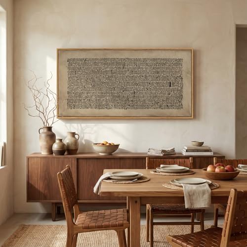 Large Framed Wabi Sabi Abstract Wall Art - Image 4