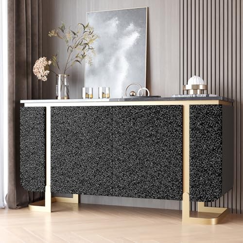 Sparkle Black Glitter Wallpaper Adhesive Glitter Contact Paper Peel and Stick - Image 5