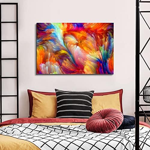 Large Colorful Abstract Canvas Wall Art - Image 6