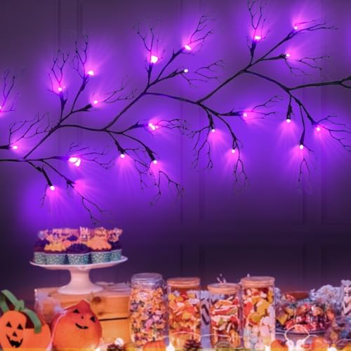 6 Ft Halloween Decor Vine with 45 LED Lights, Adjustable Shape - Image 3