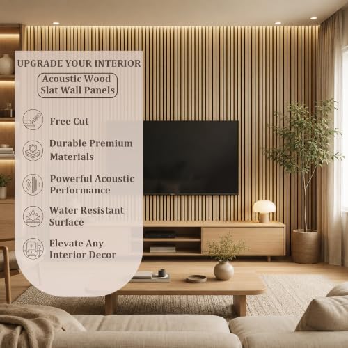 2 Pack 47.2"x23.6" Wood Slat Acoustic Panels - Image 4