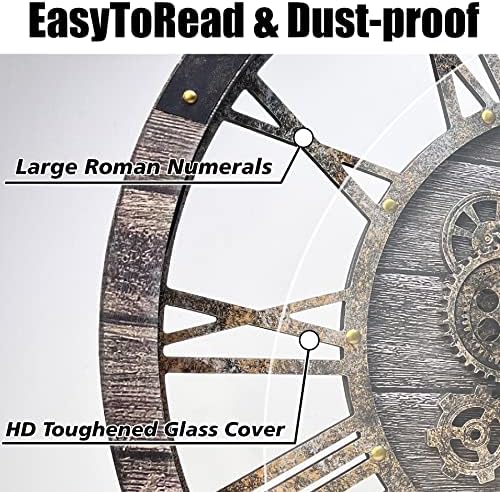 27" Real Moving Gears Large Wall Clock - Image 4