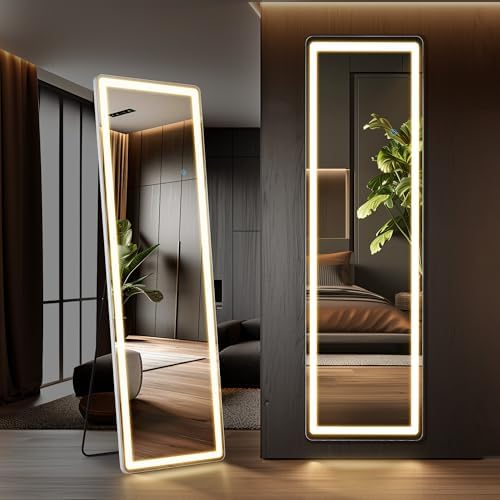 LED Rectangular Full Length Mirror by Aidoly