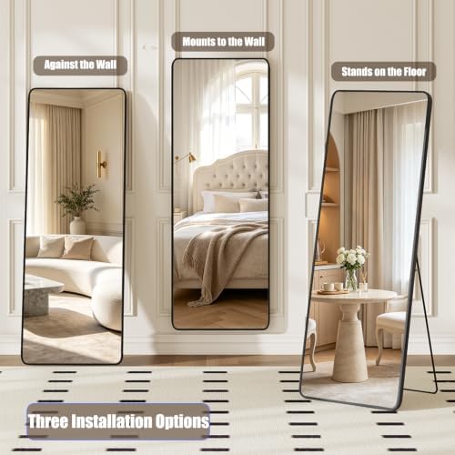 Krymnar 57"x21" Rectangle Full Length Mirror, HD Shatterproof Glass & - Image 3