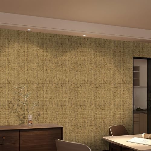 Brown Wallpaper Peel and Stick Removable Grasscloth Textured Contact Paper - Image 4