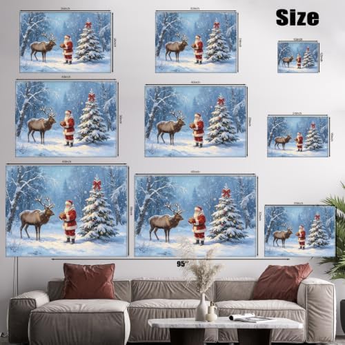AVANT GARDE CANVAS Christmas Canvas Wall Art, Santa Claus Giving Gift to - Image 6