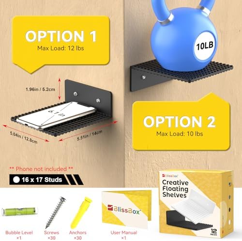 BlissBox 12Pack Floating Shelves - Image 4