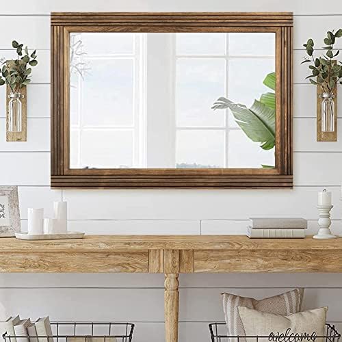 YOSHOOT Hand-Made Wooden Spliced Wall Mirror - Image 6
