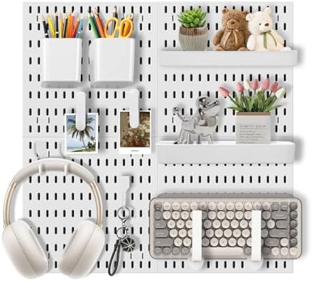 Pegboard Wall Organizer Set – 4 Peg Boards by Skwelom