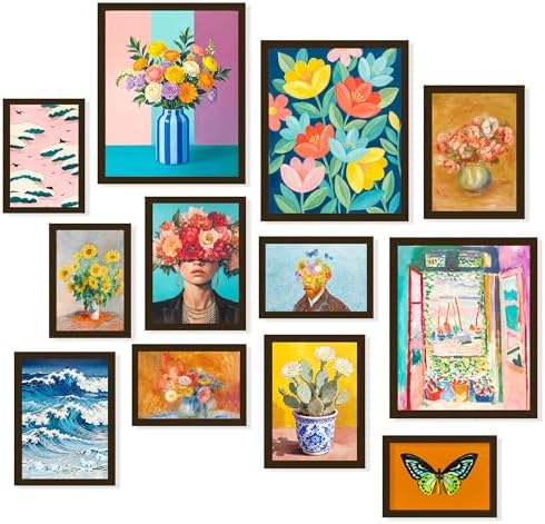 97 Decor Colorful Eclectic Wall Art, 12 Framed Prints by 97Decor