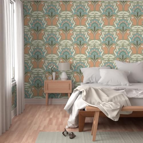 Spoonflower Whimsical Art Peel and Stick Wallpaper - Image 5