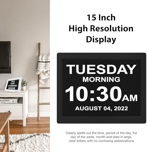 American Lifetime New 2026 Dementia Clock Large Digital Clock - Image 6
