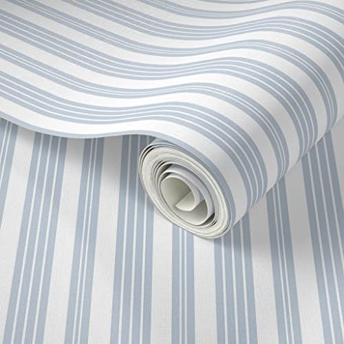 Spoonflower Pale Stripe Nursery Peel and Stick Removable Wallpaper - Image 2