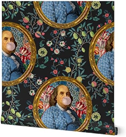 Spoonflower Ben Franklin Peel and Stick Removable Wallpaper by Spoonflower