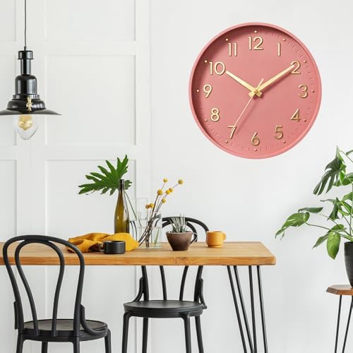 Mosewa 10 Inch Wall Clock Battery Operated Silent Non Ticking Analog - Image 7