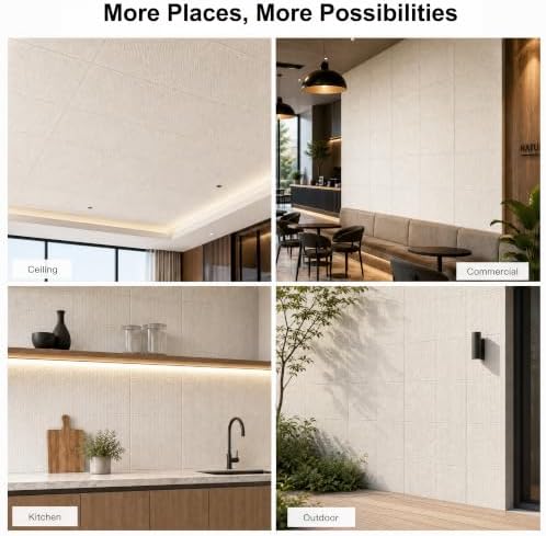 VooBang 8-Pack 3D Wall Panels, Quartz Sand Mixed Material, Bendable & Cut-Free - Image 6